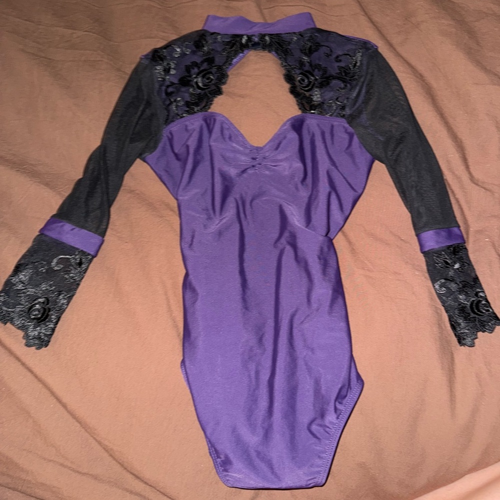 Ballet Rosa Purple Lace Leotard – Women’s Small